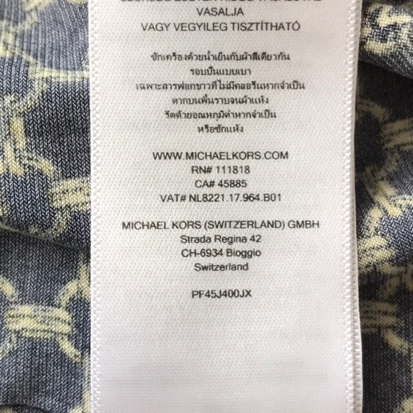 MICHAEL MICHAEL KORS Women's Small Black Gold Wrap Blouson Top Blouse Office - Picture 7 of 7